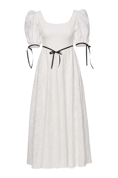 Komako Maxi Dress in Embroidered White