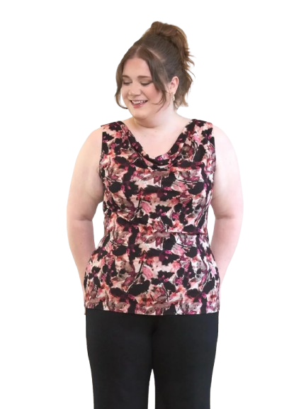 Ada Reversible Draped Cowl Neck Tank - Miik
